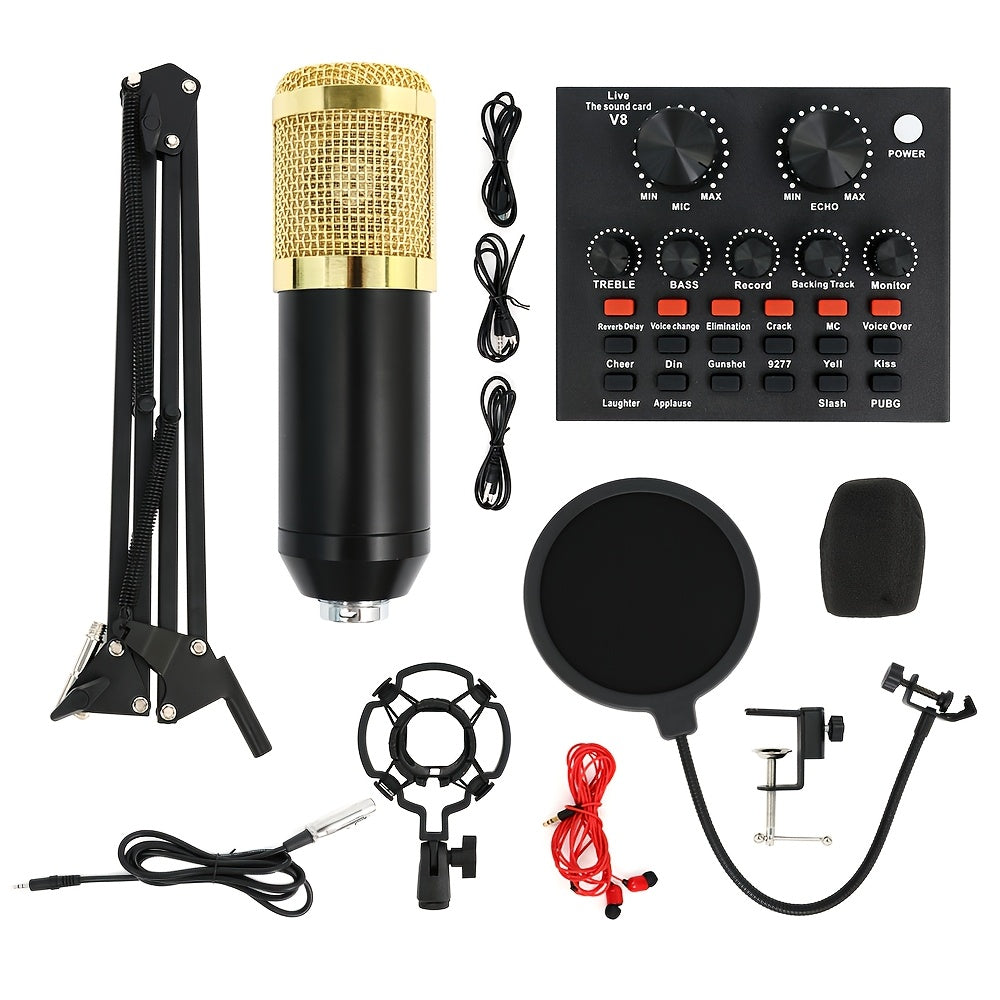 Home Studio Recording Kit Podcast Music Mixer Equipment Condenser Microphone Set