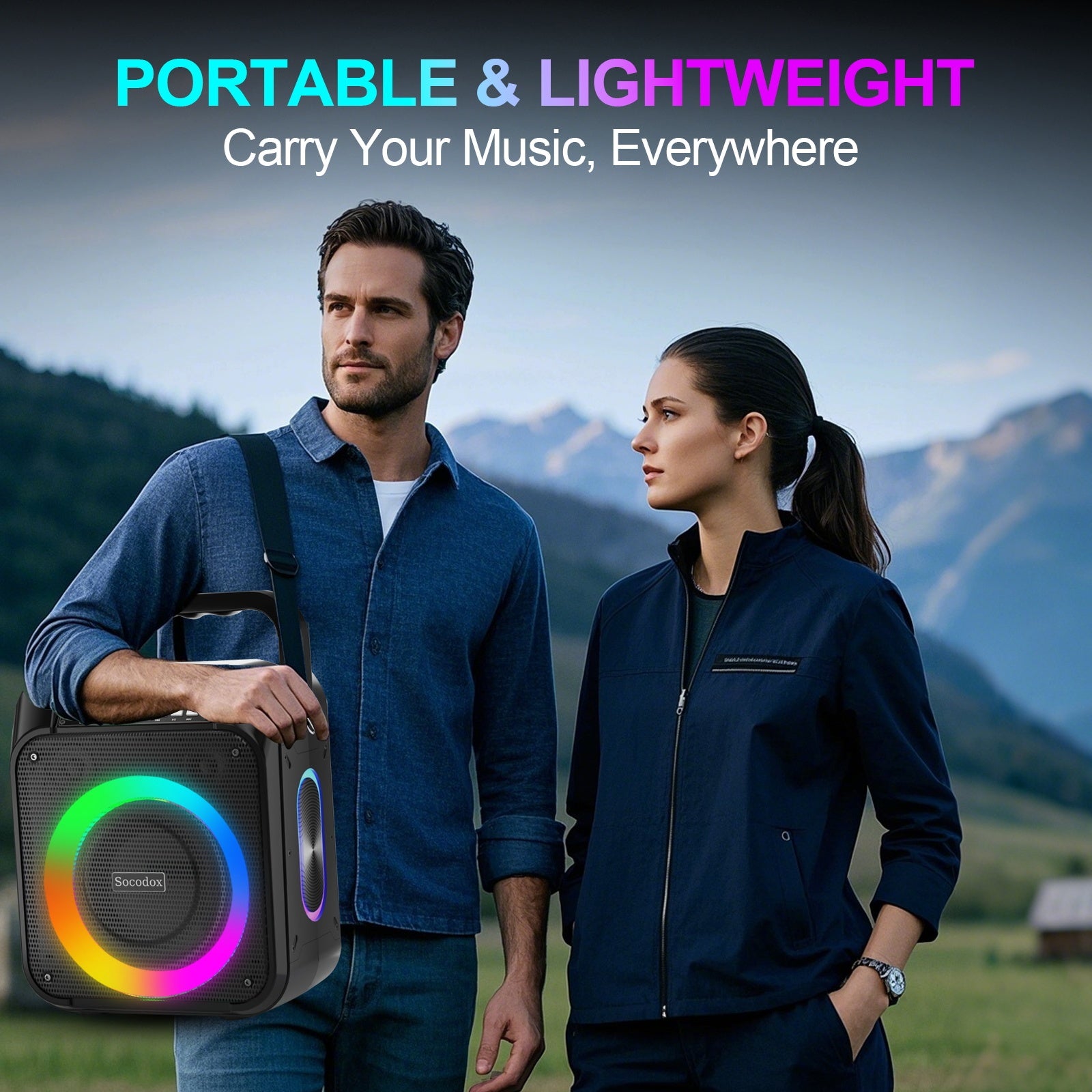 Karaoke Machine, Portable Wireless 5.3 Speaker with 2 Wireless Microphones for Adults, PA System with Dual Silicone Diaphragm And Echo Adjustment, Supports TWS\u002FTF Card\u002FUsb\u002FAux\u002FLive, for Home Party